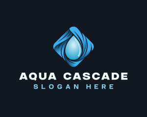 Water Droplet Wave logo design