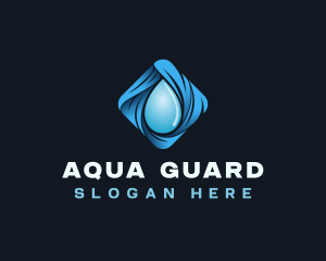 Water Droplet Wave logo design