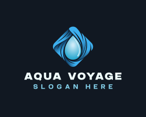 Water Droplet Wave logo design