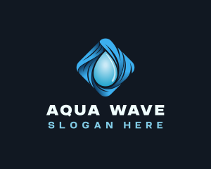 Water Droplet Wave logo design