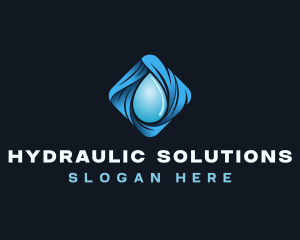 Water Droplet Wave logo design