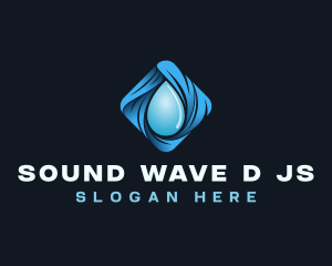 Water Droplet Wave logo design