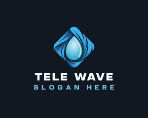 Water Droplet Wave logo design