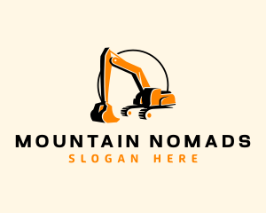 Excavator Quarry Machinery logo design