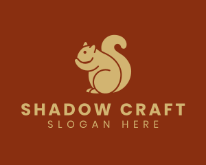 Cute Squirrel Silhouette logo