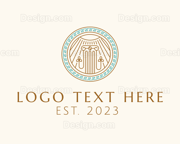 Greek Coffee Pillar Logo