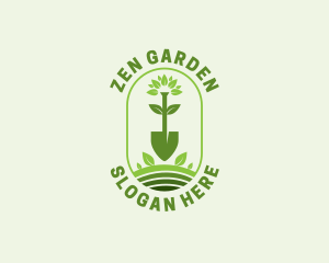 Plant Shovel Gardening logo design