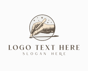 Hand Writing Author logo