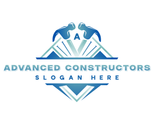 Builder Hammer Contractor logo design