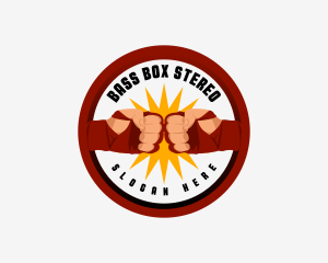 Boxing Fist Gym logo design