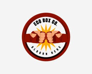 Boxing Fist Gym logo design