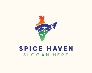  Shiva India Map logo design