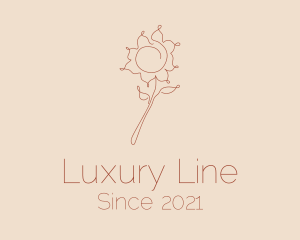 Sunflower Line Art logo design