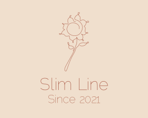 Sunflower Line Art logo design