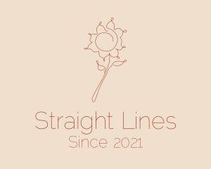 Sunflower Line Art logo design