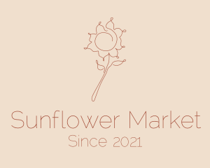 Sunflower Line Art logo