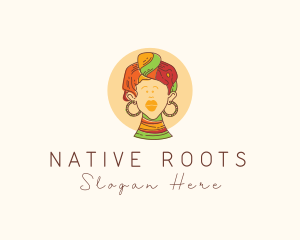 Native African Woman logo design