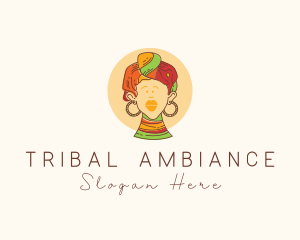 Native African Woman logo design