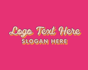 Popart Cursive Wordmark logo