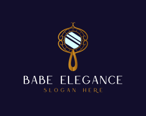 Elegant Mirror Gold logo design