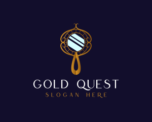 Elegant Mirror Gold logo design