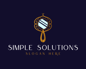 Elegant Mirror Gold logo design