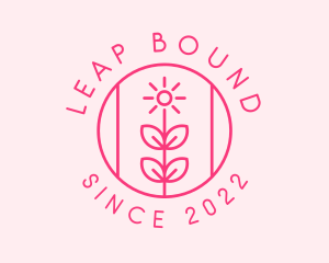 Flower Gardening Badge  logo design