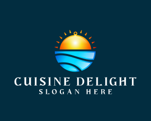 Sunset Cloche Catering logo design