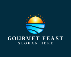 Sunset Cloche Catering logo design