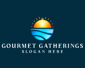 Sunset Cloche Catering logo design