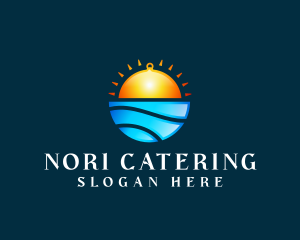 Sunset Cloche Catering logo design