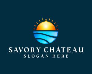 Sunset Cloche Catering logo design