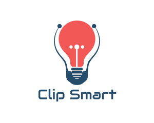 Idea Circuit Bulb logo design