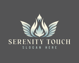 Cremation Wing Flame logo
