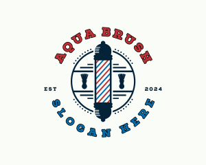 Barber Shaving Grooming logo design