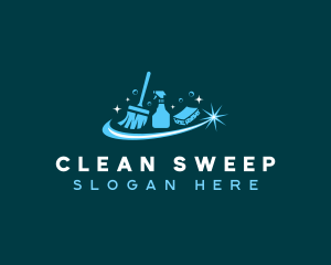 Janitorial Cleaning Tools logo design