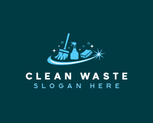 Janitorial Cleaning Tools logo design