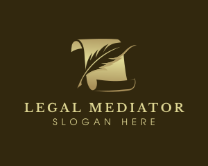 Quill Paper Legal logo design