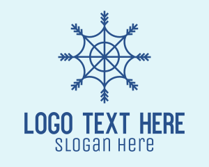 Blue Web Snowflake logo