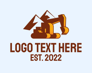 Excavator Truck Mountain logo