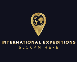 Travel Location Globe logo design