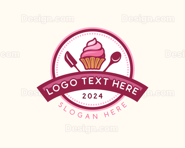 Cupcake Baking Dessert Logo