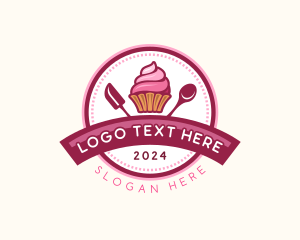 Cupcake Baking Dessert Logo