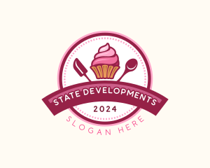 Cupcake Baking Dessert Logo