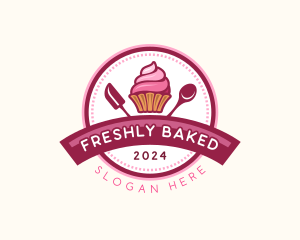 Cupcake Baking Dessert logo design