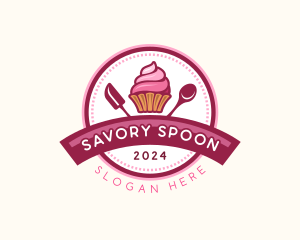 Cupcake Baking Dessert logo design