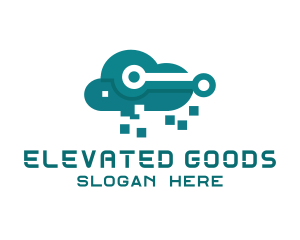 Cloud Tech Pixels logo design