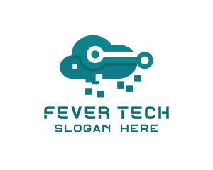 Cloud Tech Pixels logo design