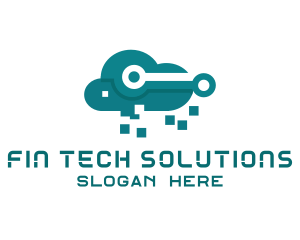 Cloud Tech Pixels logo design