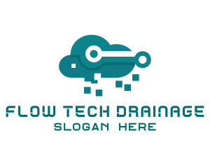 Cloud Tech Pixels logo design